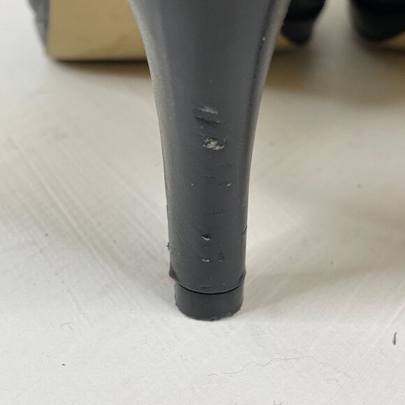 Vintage Womens Lace Up Leather Ankle Boots 9.5 Black Whimsigoth Fairy Grunge - Picture 8 of 16